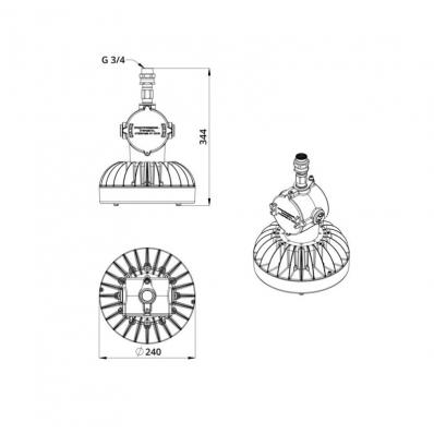 1Ex светильник взрывозащищенный Profi Neo на трубу