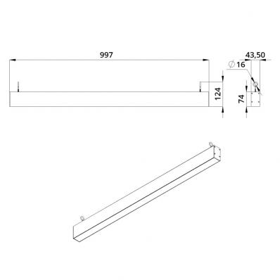 Elegant SP подвесной 40 1000мм CRI80 Опал
