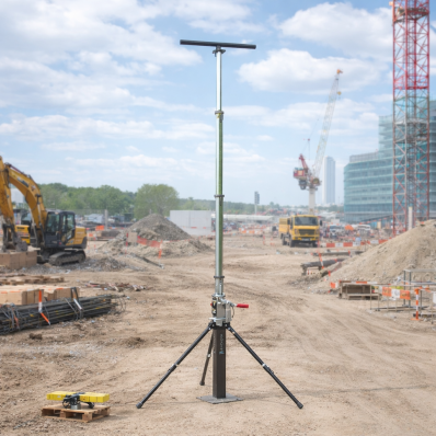 Мачта переносная телескопическая с лебедкой на треноге без прожекторов SPO 7 м.