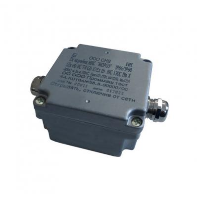 Ex коробка соединительная металлическая МКС «МОРОЗ» IP66/IP68 Ал ПЛ10 В1МВ20х1,5 4-10 ЛП