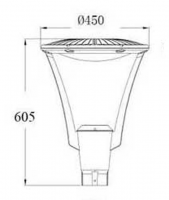 Плафон  LED 60W  4000K IP65 черный