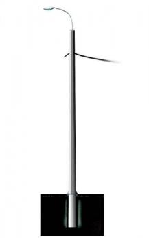 Опора силовая СФГ 700-8,0-02 (с лючком) (5мм, 90/210, 495х16-380-8х35(М30), гор. оцинк.)