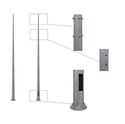 Опора силовая СФГ 700-8,0-02 (с лючком) (5мм, 90/210, 495х16-380-8х35(М30), гор. оцинк.)