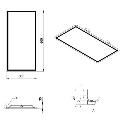 Ofis Komfort 10 CRI90  Опал 600х300х35мм Clip-In