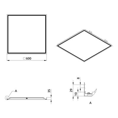 Ofis Komfort 30 CRI90  Опал 600х600х35мм Clip-In