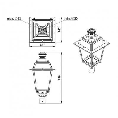 Парковый светодиодный светильник Пушкинский Премиум 30