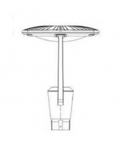 Плафон  LED 60W  4000K IP65 черный