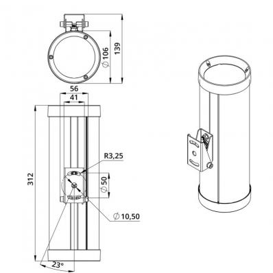 Двунаправленный архитектурный прожектор для акцентной подсветки 40 ВТ