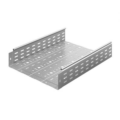 Лоток кабельный перфорированный металлический оцинкованный 400х100х3000 толщина 1мм