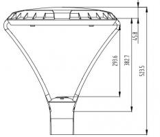 Плафон Лайт 60Вт  4000K IP65 серый