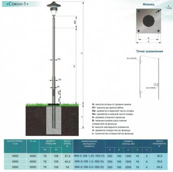 Декоративная опора Сокол-1